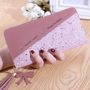 Cute PU Leather Long Wallet for Women Hand Bag Clutch Money Purse Card Holder